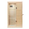 Hemlock Mini 1 Person Far Infrared Door On The Left Of The Indoor Sauna Room - Natural - Image 4