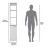Linen Cabinet, 1 Door, 6 Shelves - White - Image 5