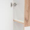 Medicine Single Door Cabinet, Three Shelves - Light Oak / White - Image 7