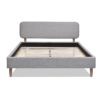 Diego - Queen Low Upholstered Platform Bed - Light Gray - Image 2