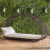 Abigal - Outdoor Wicker Daybed With Cushion - Multi Brown / Beige - Image 5
