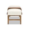 Billie - Modern Telephone Bench With Sliding Shelf - Ivory White - Image 5