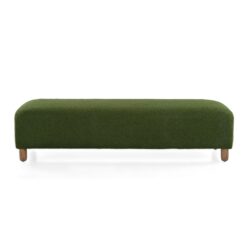 Elegant Ottoman With Comfortable Cushion And High Quality Upholstery - Dark Green