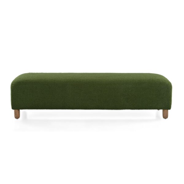 Elegant Ottoman With Comfortable Cushion And High Quality Upholstery - Dark Green