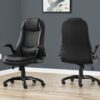Office Chair, Adjustable Height, Swivel, Ergonomic, Armrests, Contemporary & Modern - Black - Image 3