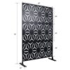 Outdoor & Indoor Privacy Screen, Metal Privacy Screen, Freestanding Decorative Privacy Screen For Deck Balcony Patio - Black - Image 2