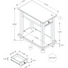 Accent End Table, Storage Drawer, Traditional - Espresso - Image 4