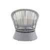 Modern Swivel Wicker Lounge Chair Set With Rattan And Iron Frame, Stylish Round Design For Indoor Or Outdoor Relaxation - Silver Gray - Image 7