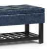 Cosmopolitan - Storage Ottoman Bench With Open Bottom - Denim Blue - Image 7