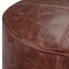 Connor - Round Pouf - Distressed Brown - Image 5