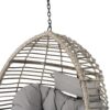 Charming Hanging Basket Chair With Cozy Wicker Weave And Sturdy Metal Frame - Gray - Image 9