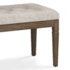 Waverly - Small Tufted Ottoman Bench - Natural - Image 5