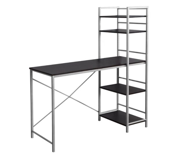 Computer Desk For Home Office, Laptop, Storage Shelves, Contemporary & Modern - Espresso