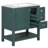 Transitional Style Bathroom Vanity Cabinet Combo With Ceramic Sink - Green - Image 14