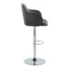 Boyne - Contemporary Adjustable Barstool With Swivel With Oval Footrest (Set of 2) - Chrome / Black - Image 3