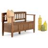 Brooklyn - Entryway Storage Bench - Medium Saddle Brown - Image 7