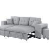 Daniel - Upholstered Reversible Sectional With Pull Out Loveseat - Light Gray - Image 6