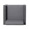Acacia Wood Loveseat And Coffee Table Set With Cushions - Gray - Image 19