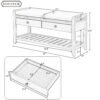 Multipurpose Entryway Storage Bench With Cushioned Seat And Drawers - Espresso - Image 3