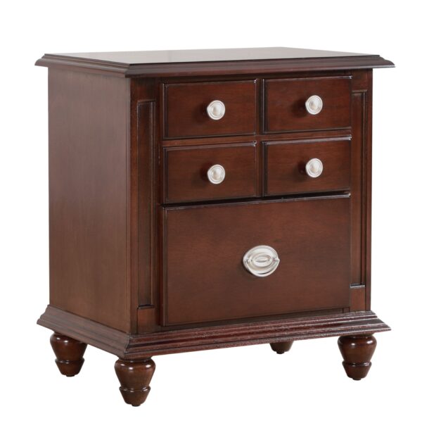 Elegant Traditional Nightstand - Cappuccino