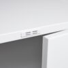 Metal Printer Stand With Storage Mobile Printer Tables For Small Spaces With Door Adjustable Shelf File Cabinet On Wheels For Home Office - White - Image 6