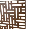 Outdoor & Indoor Privacy Screen Metal Privacy Screen, Freestanding Decorative Privacy Screen - Brown - Image 6