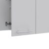 Wall Cabinet Four Doors, With Two Internal Shelves And Internal Plate And Glass Organizer - White - Image 4