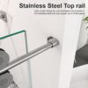 Frameless Single Sliding Shower Door & 8Mm Clear Tempered Glass - Chrome - Image 5