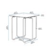 Modern Tempered Glass Coffee Table End Table Side Table For Living Room, Bedroom - Black - Image 3