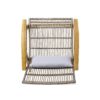 Acacia Wood Cape Woven Wicker Large Lounge Chair With Pillow For Patio, Deck, Yard, Lawn And Garden Seating Wicker (Set of 2) - Teak - Image 17