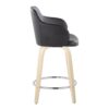 Boyne - Contemporary Fixed Height Counter Stool With Swivel With Round Footrest (Set of 2) - Natural / Black - Image 3