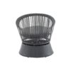 Modern Swivel Wicker Lounge Chair Set With Rattan And Iron Frame, Round Design - Gray - Image 5