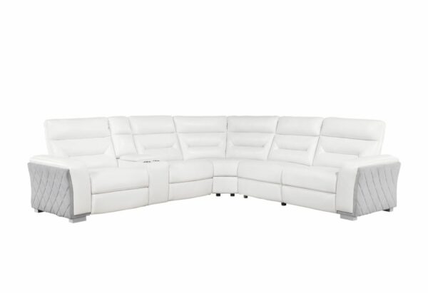 Coolray - Sectional - Blanche White / Gray