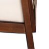 Outdoor Lounge Chair With Woven Backrest, Solid Wood Frame, Comfortable Cushions - Walnut - Image 17