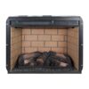23" Infrared Quartz Heater Fireplace Insert -Woodlog Version With Brick - Antique Black - Image 8
