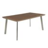 Outdoor Dining Table With Eucalyptus Wood Topped - Silver - Image 7