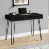 Computer Desk, Home Office, Laptop, Left And Right Set-Up, Storage Drawers, Work, Contemporary, Modern - Black - Image 2