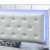 Elegant Contemporary Bed - Silver Champagne - Image 3