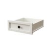 Farmhouse Makeup Vanity Desk With Adjustible LED Lighted Mirror And Charging Station For Bedroom, Dressing Vanity Table With Side Cabinet And Cushioned Stool - White - Image 14