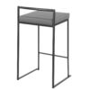 Fuji - Contemporary Stackable Counter Stool (Set of 3) - Black / Gray - Image 4