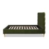 Stockholm - Queen Modern Wavy Headboard Platform Bed - Olive Green - Image 3