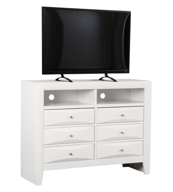 Marilla - Media Chest - White