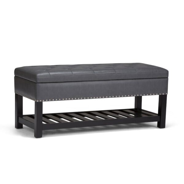 Lomond - Storage Ottoman Bench - Stone Gray
