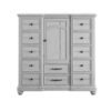 Mariano - 12 Drawer Master Chest With Cabinet - Gray - Image 2