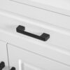 Minimalist 4 Door Shoe Cabinet With Coat Rack, Spacious Top, 3 Drawers, 8 Shelves, Metal Hooks And Handles For Hallway - White - Image 15