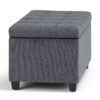 Sienna - Storage Ottoman Bench - Slate Gray - Image 4