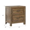 Lisque - 2 Drawer Nightstand - Brown - Image 6