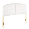 Lindsey - Queen Headboard Contemporary Glam - Gold / White - Image 2
