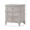 3 Drawer Nightstand With USB - Gray - Image 6