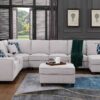 Eric - 9 Piece Upholstered Sectional With Ottoman - Light Gray - Image 9